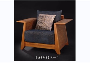 东南亚风格家具单人沙发椅素材3d模型及效果图