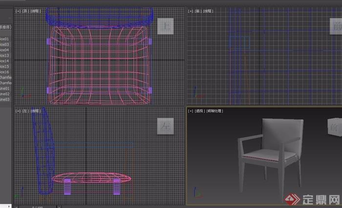 东南亚风格家具椅子素材3d模型及效果图