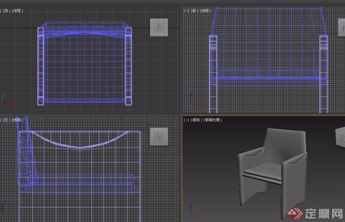 东南亚椅子素材3d模型及效果图