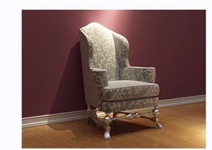 欧式沙发椅子详细3d模型及效果图