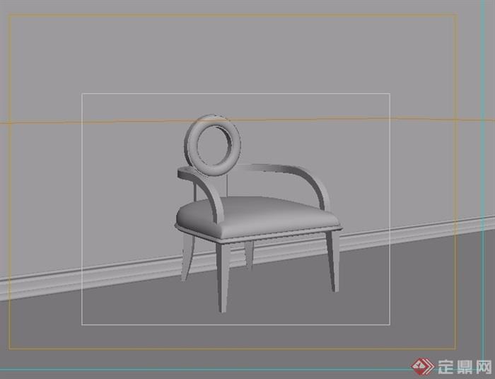 欧式沙发椅子详细设计3d模型及效果图