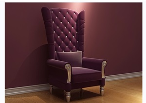 欧式沙发椅子素材完整详细3d模型及效果图