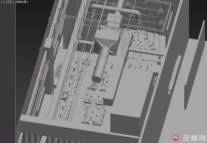 loft工业风格餐厅装饰素材3d模型