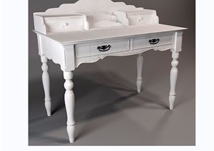 欧式风格详细的室内桌子素材设计3d模型