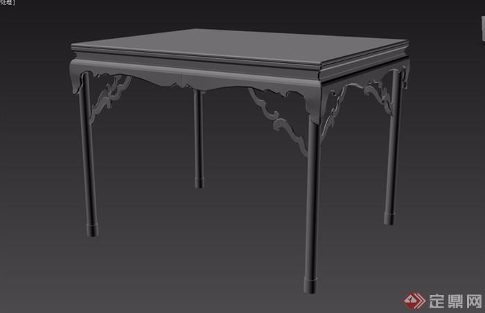 展腿方桌详细素材设计3d模型及效果图