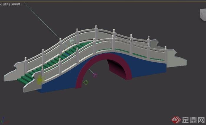 园林景观园桥设计3d模型及效果图
