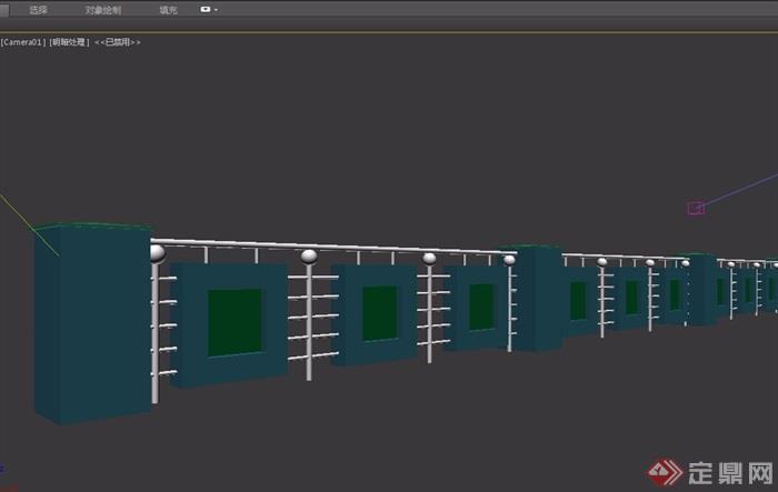 园林景观详细的栏杆围栏素材设计3d模型及效果图