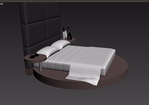 现代风格室内卧室床家具组合3d模型