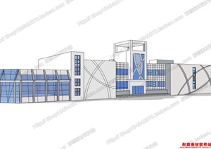 学校模型06，模型丰富详细，材质贴图清晰，具有很高的学习参考价值