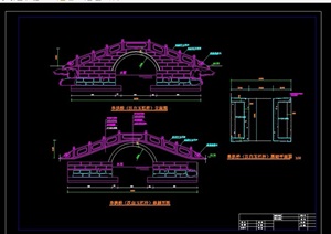 两个详细的拱桥cad施工图