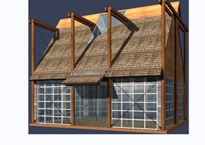 欧式风格亭房建筑素材设计3d模型及效果图