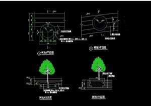 园凳树池详细设计cad施工图