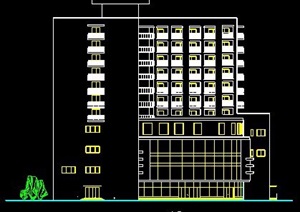 现代小高层综合楼建筑方案图