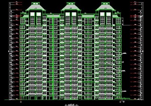 高层住宅建筑设计立面图方案