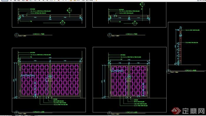 某节点大门设计cad详图