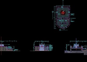 某现代特色水景cad详图