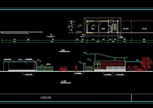 某现代详细大门设计cad方案