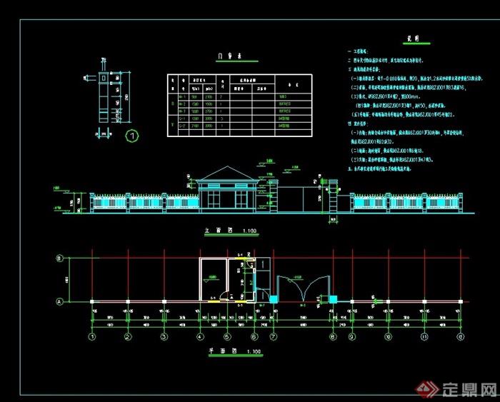 简单实用大门cad施工图