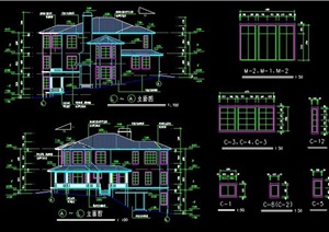 坡地别墅住宅建筑设计图纸