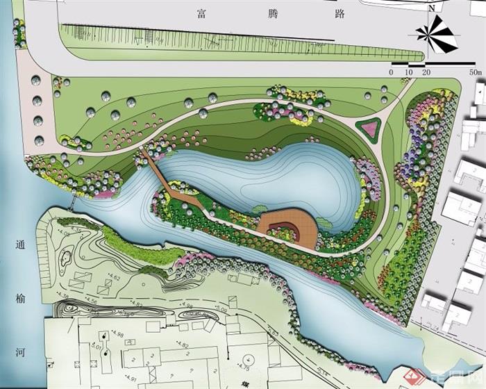 临河公园规划设计彩平图