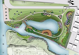 临河公园规划设计彩平图