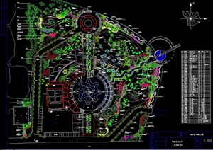 现代详细广场景观绿化设计CAD方案