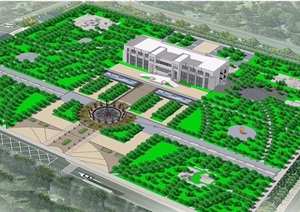 某现代风格详细广场景观绿化设计CAD方案