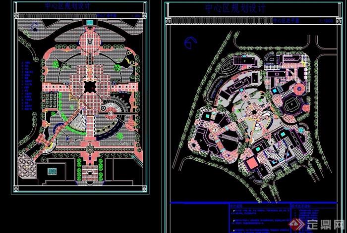 某现代详细中心广场景观绿化设计CAD方案