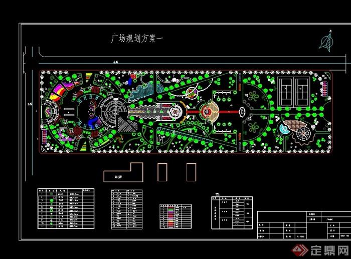 某现代广场景观绿化设计CAD方案