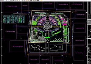 现代风格广场景观绿化设计CAD方案