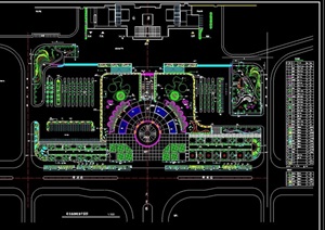 现代详细的整体广场景观绿化设计CAD方案