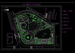 休闲小广场景观绿化设计CAD方案