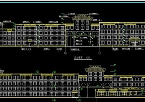 现代完整详细的学校教育建筑楼设计cad全套建筑图