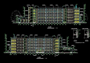 现代独特详细的教学楼全套建筑cad施工图