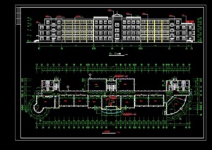 某详细的完整学校建筑cad施工图