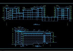 某现代独特教学楼建筑cad施工图全套