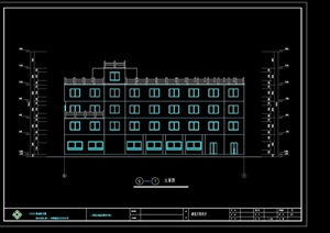 4层简单的旅馆建筑设计cad方案图