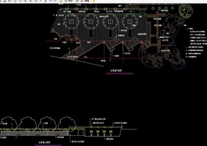 园林景观水景墙素材设计cad施工图