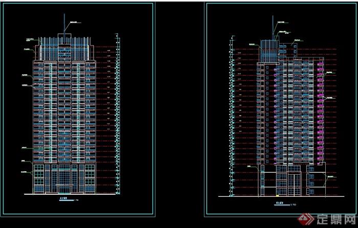 高层住宅楼全套建cad施工图