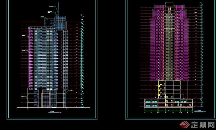 高层住宅楼全套建cad施工图