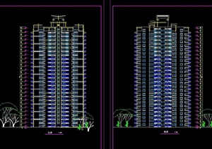 高层住宅楼建cad方案图