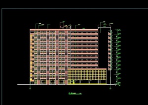 某省体育局运动员公寓建筑楼设计cad方案