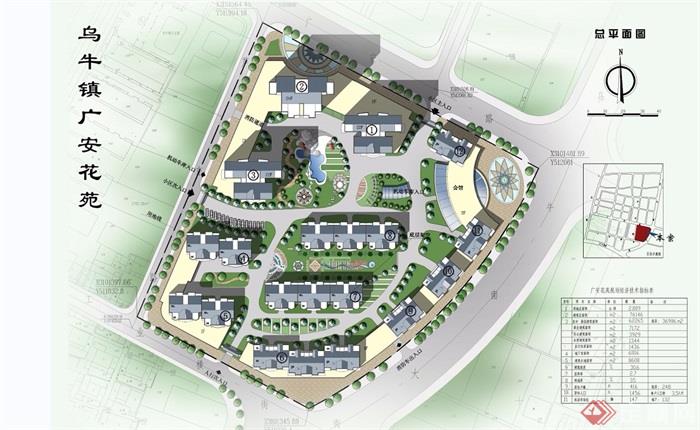某花园综合住宅区建筑详细规划cad方案