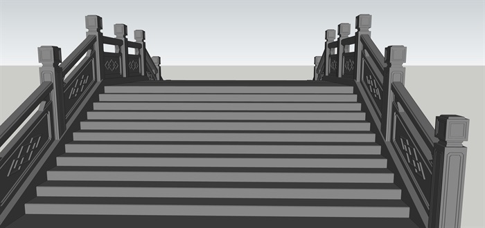 中式石拱桥的精品su模型(3)