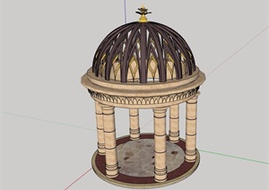 欧式景观亭完整详细设计SU(草图大师)模型
