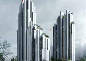 南京建发公寓设计方案二SU(草图大师)模型
