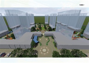 金华二七新村住宅景观设计模型