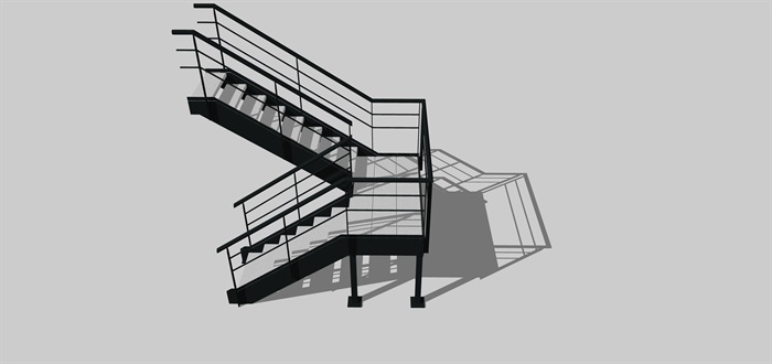 工业旋转楼梯SU模型(1)