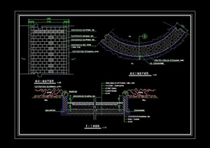 详细的道路景观铺装设计cad施工图