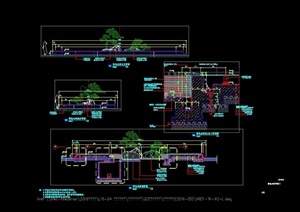 详细的完整特色水景cad详图